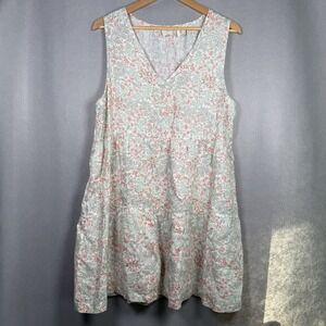Joie Mini Dress Floral Tiered 100% Linen